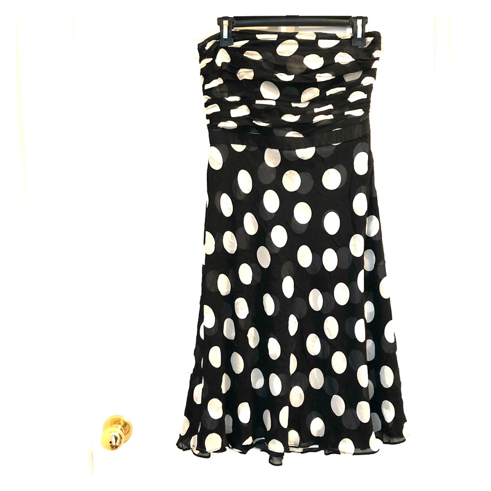 Ann Taylor Strapless Polka Dot Dress